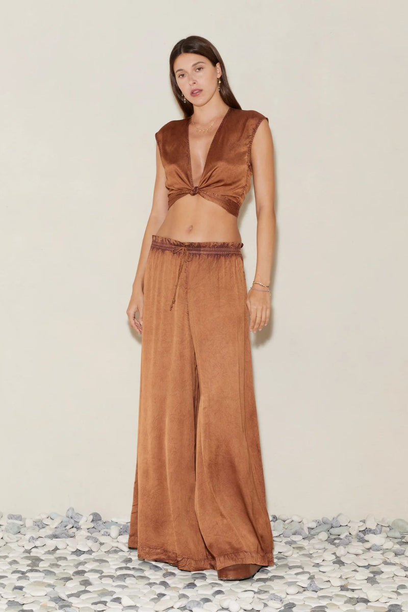 Lustre Wide Leg HW Pant
