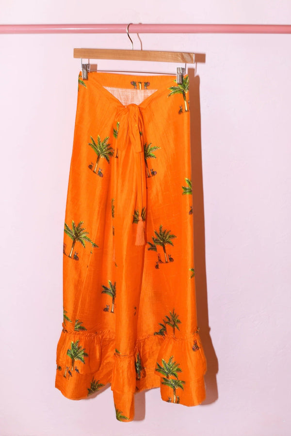 Cinch Back Midi Skirt