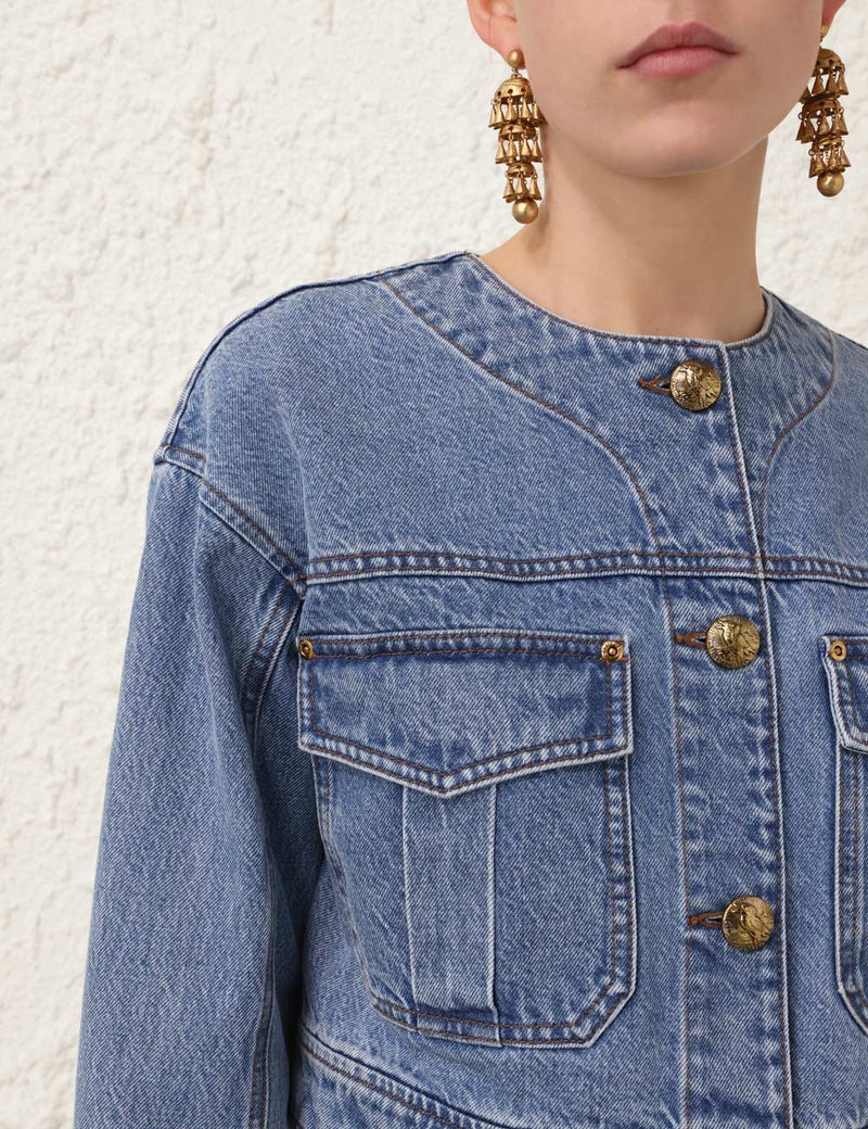 Denim Cropped Jacket