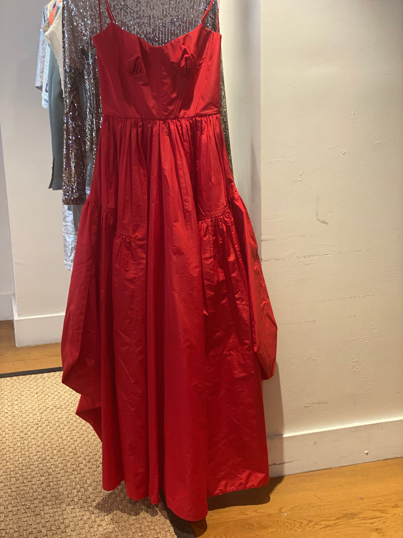 Raku Maxi Dress Crimson Red