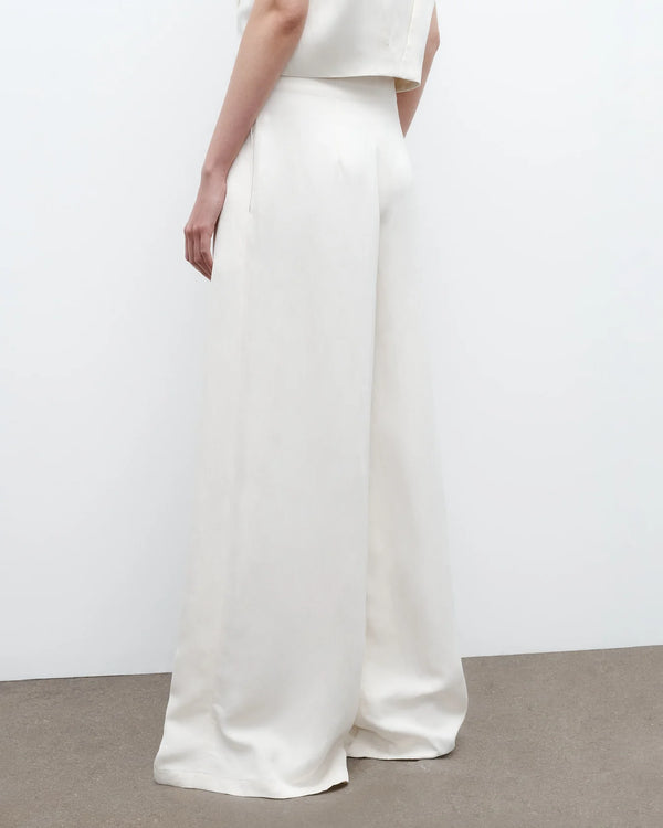 Drew Pant in Coated Viscose Linen