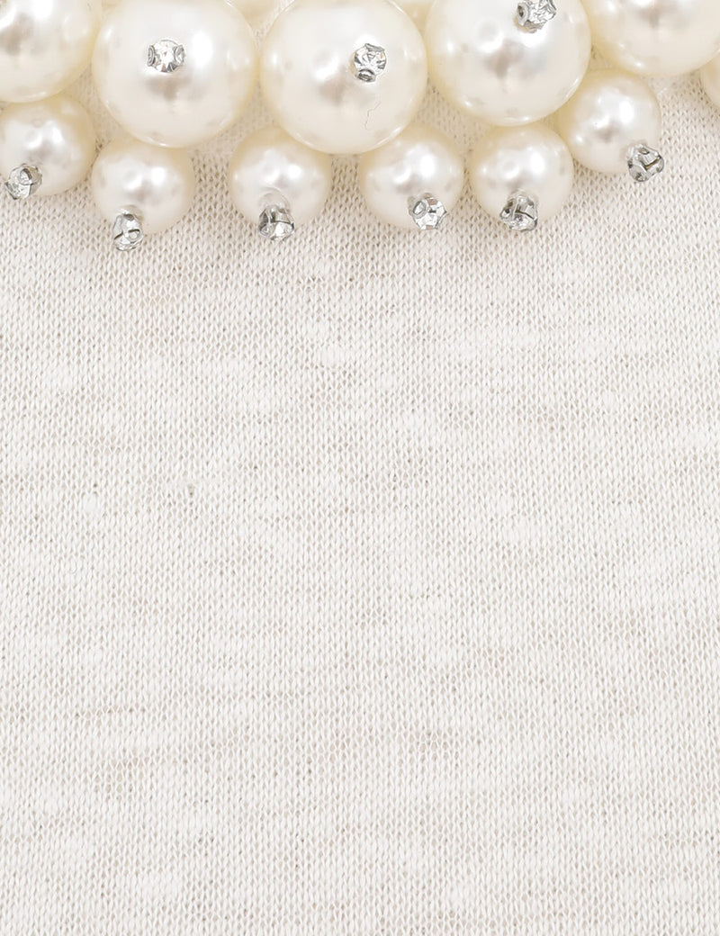 Crush Embellished Tee Ivory
