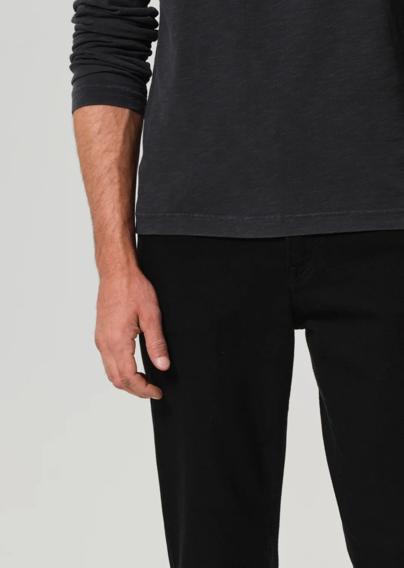 London Tapered Slim Cashmere Denim in Starless