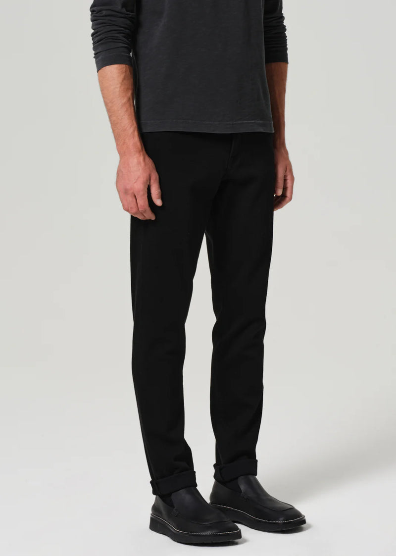 London Tapered Slim Cashmere Denim in Starless