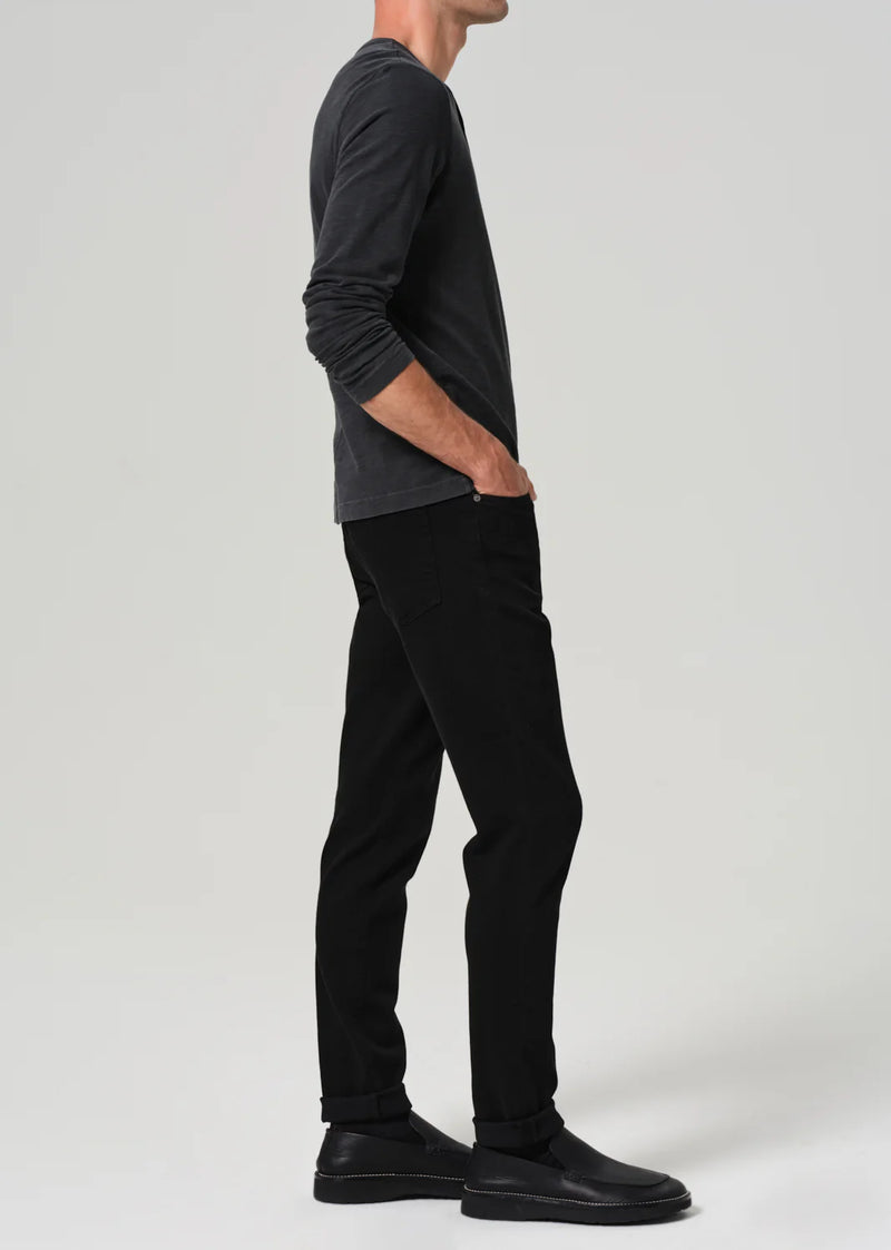 London Tapered Slim Cashmere Denim in Starless