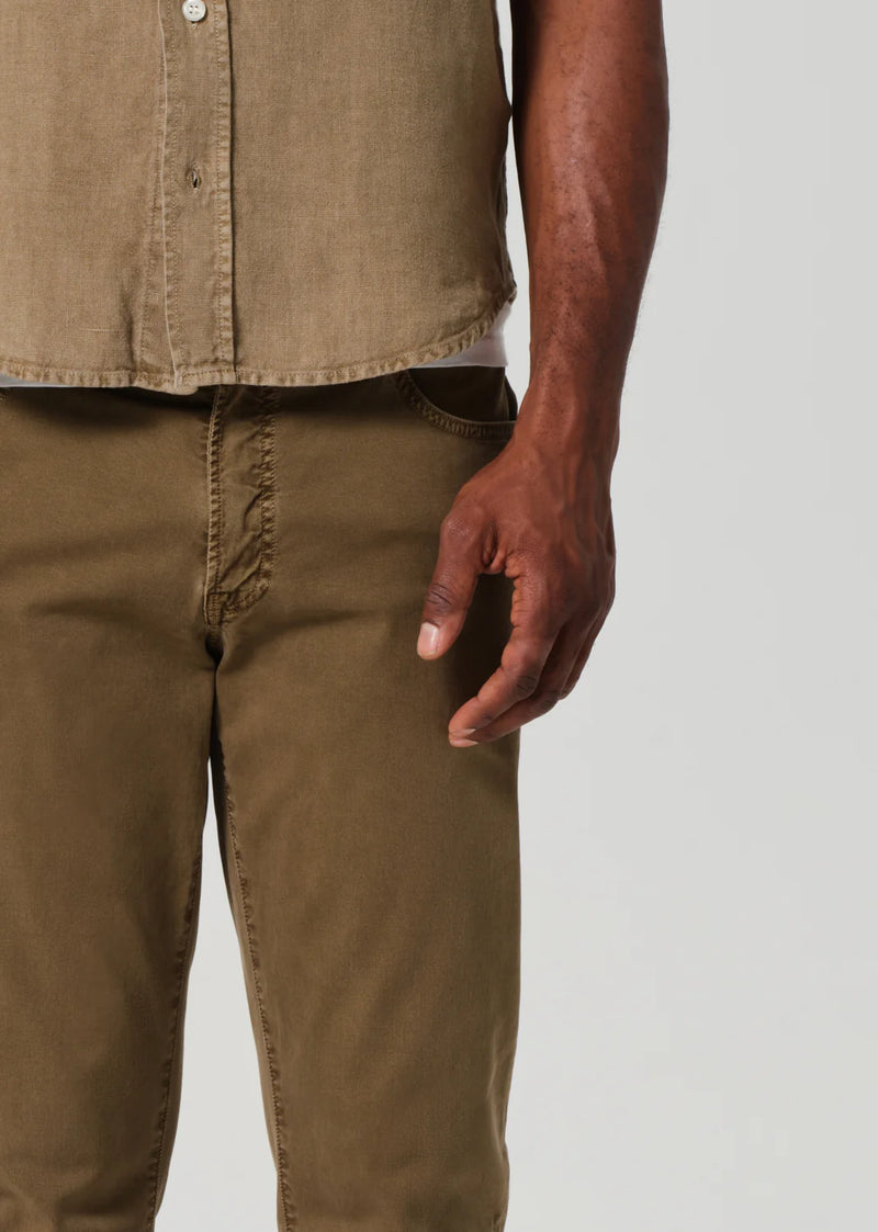 Gage Jeans in Italian Canvas Dark Khaki