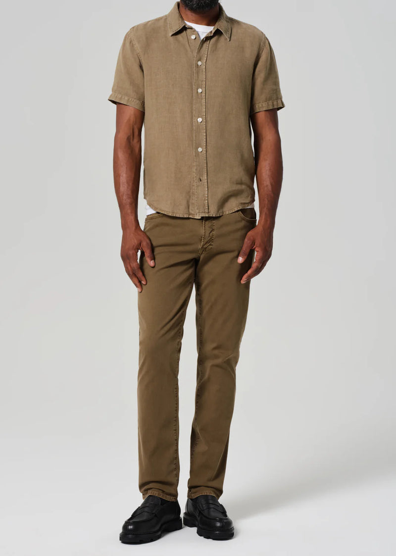 Gage Jeans in Italian Canvas Dark Khaki