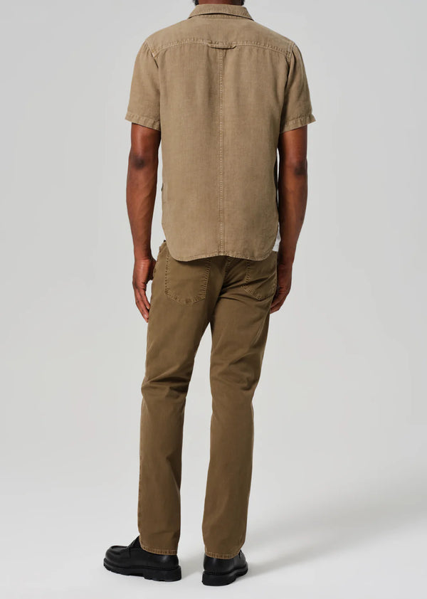 Gage Jeans in Italian Canvas Dark Khaki