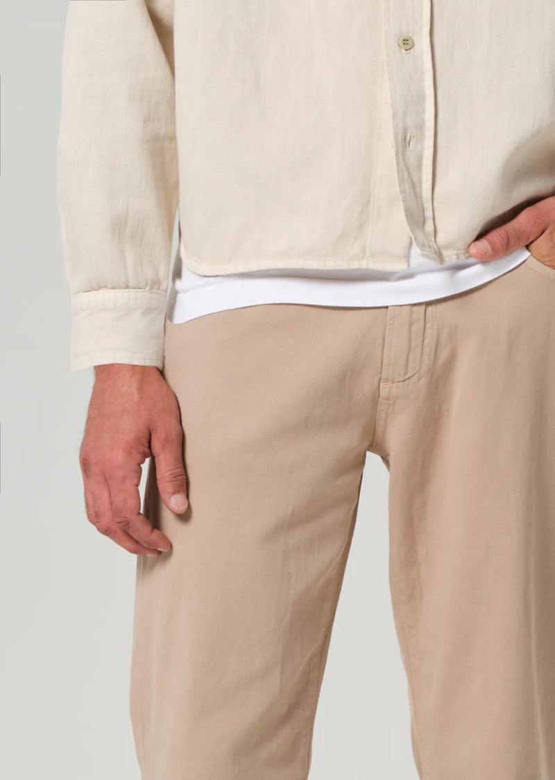 Elijah Jeans in Stretch linen Dark Khaki
