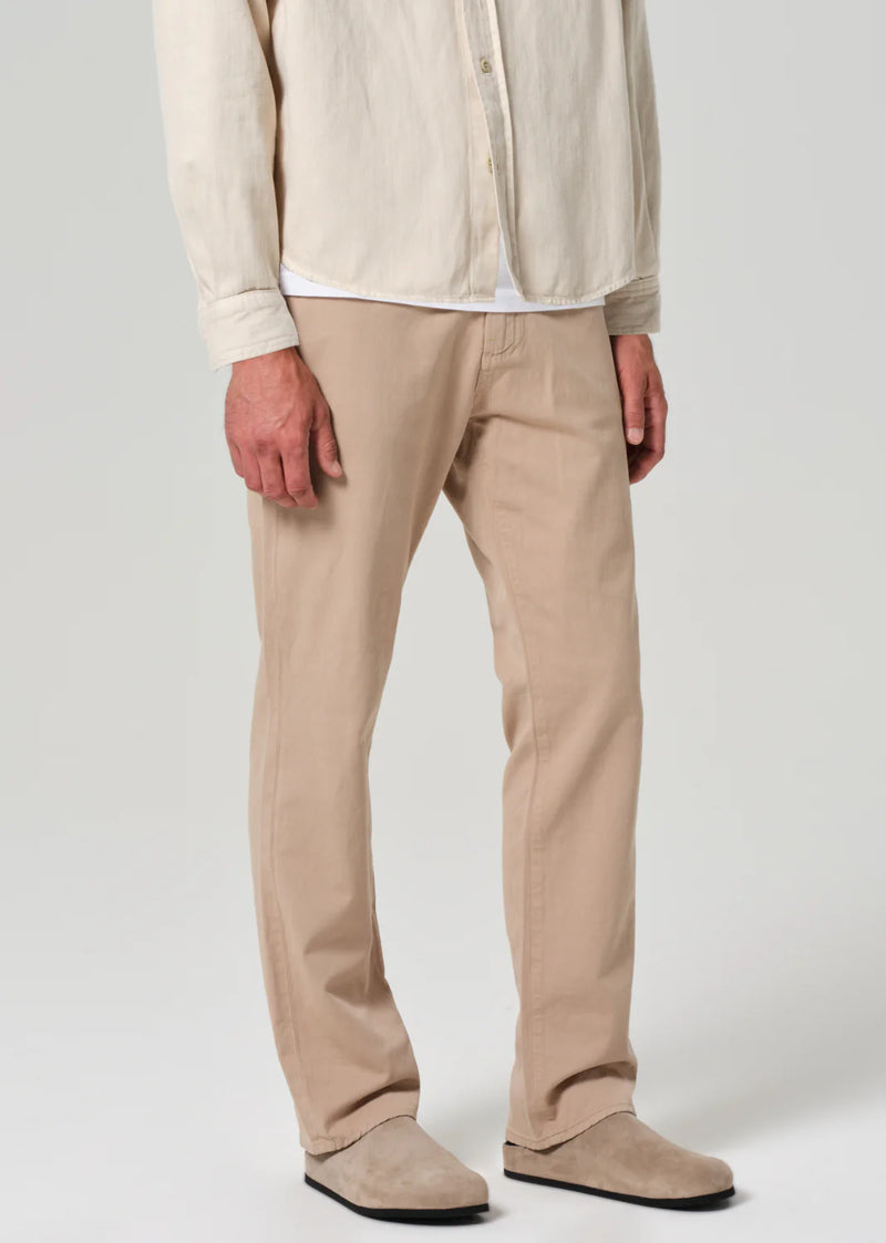 Elijah Jeans in Stretch linen Dark Khaki