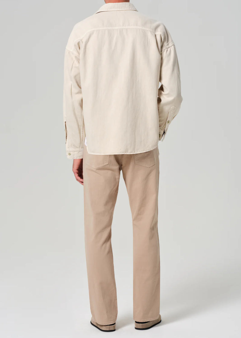 Elijah Jeans in Stretch linen Dark Khaki