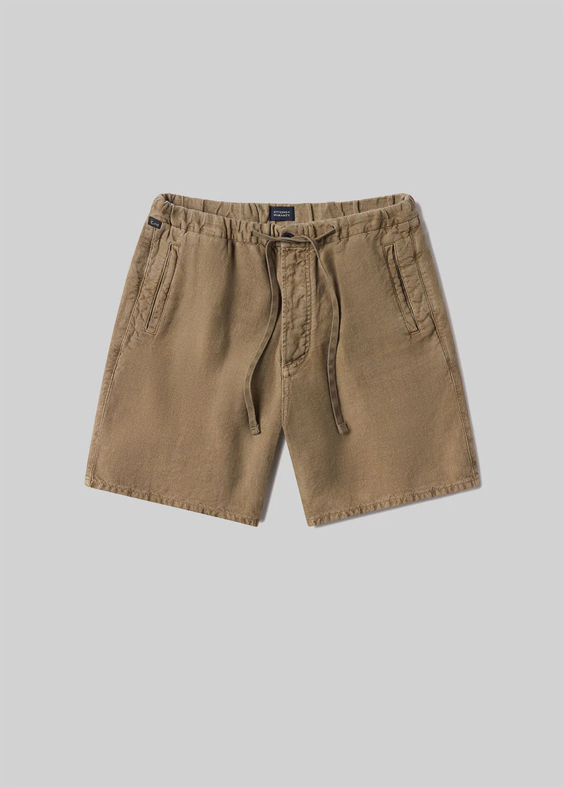 Drawstring Deck Short Dark Khaki