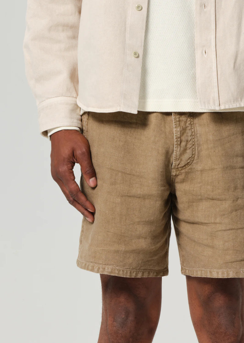 Drawstring Deck Short Dark Khaki