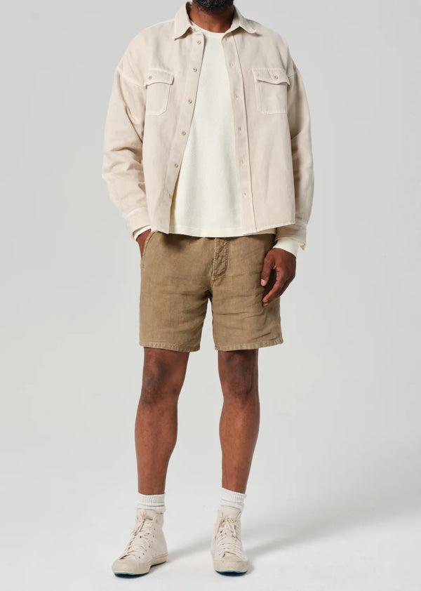 Drawstring Deck Short Dark Khaki