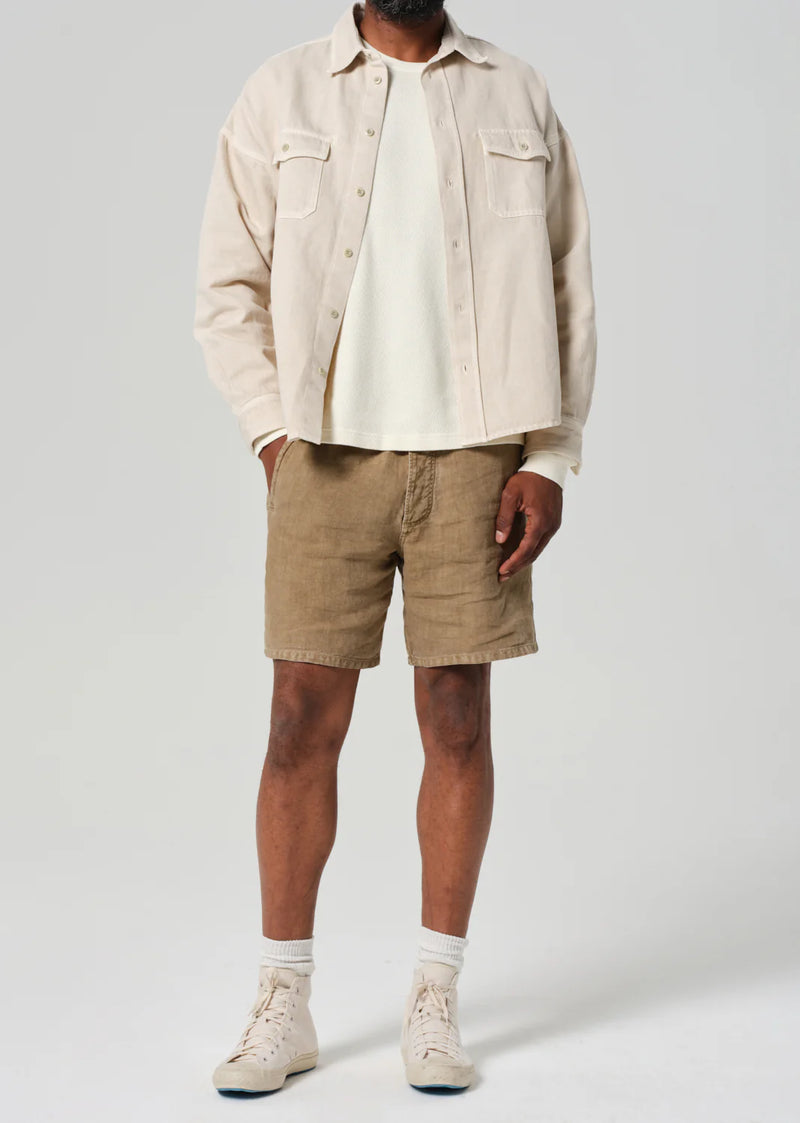 Drawstring Deck Short Dark Khaki