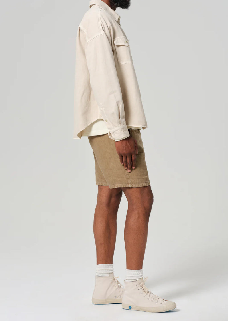 Drawstring Deck Short Dark Khaki