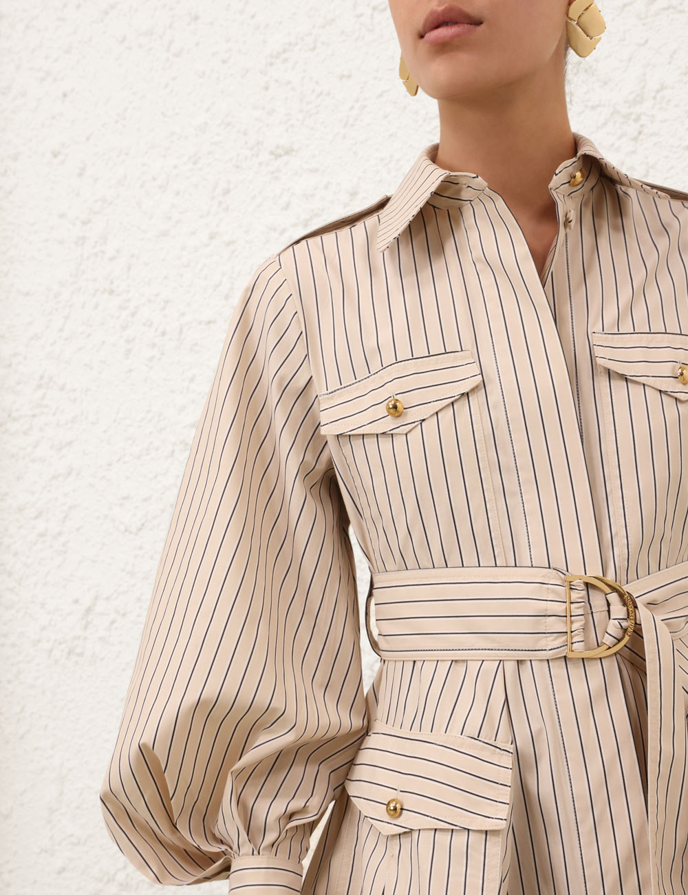 Zimmermann Memento Utility Mini Dress | Stripe/Off White | Size 2