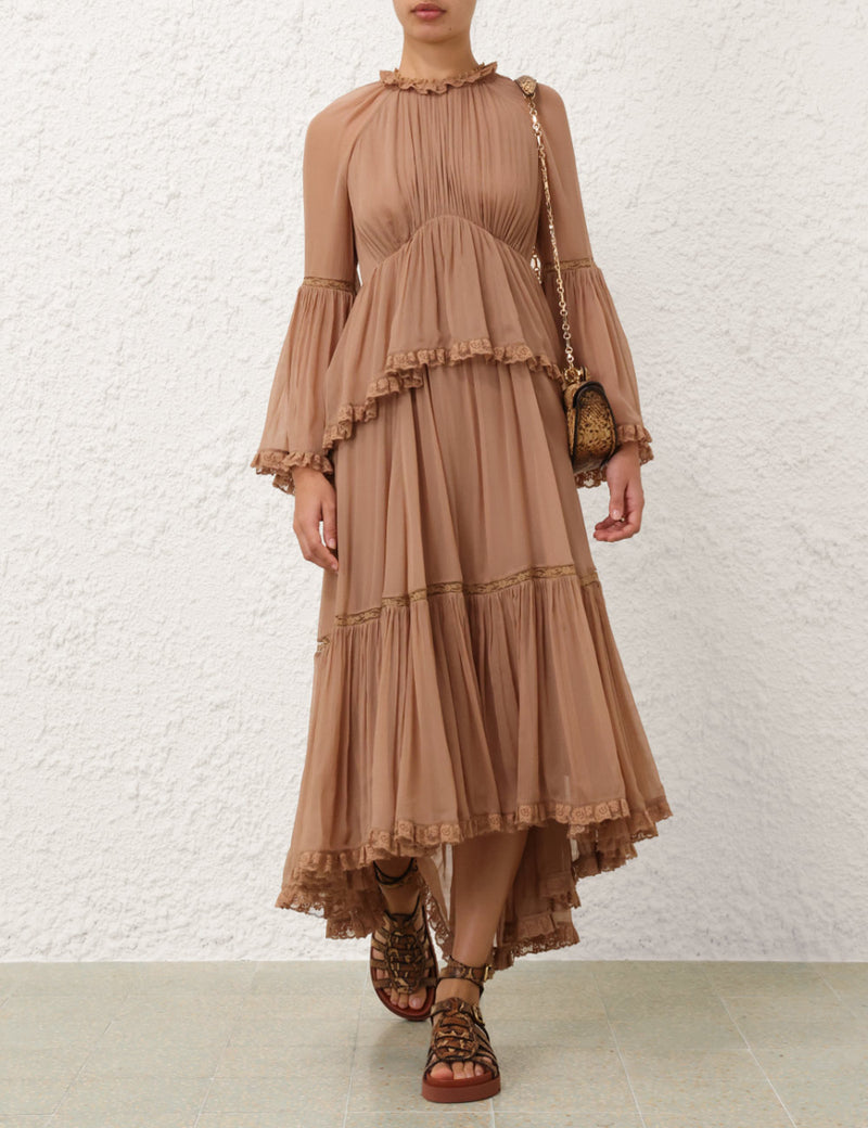 Hypnotic Peplum Flutter Dress