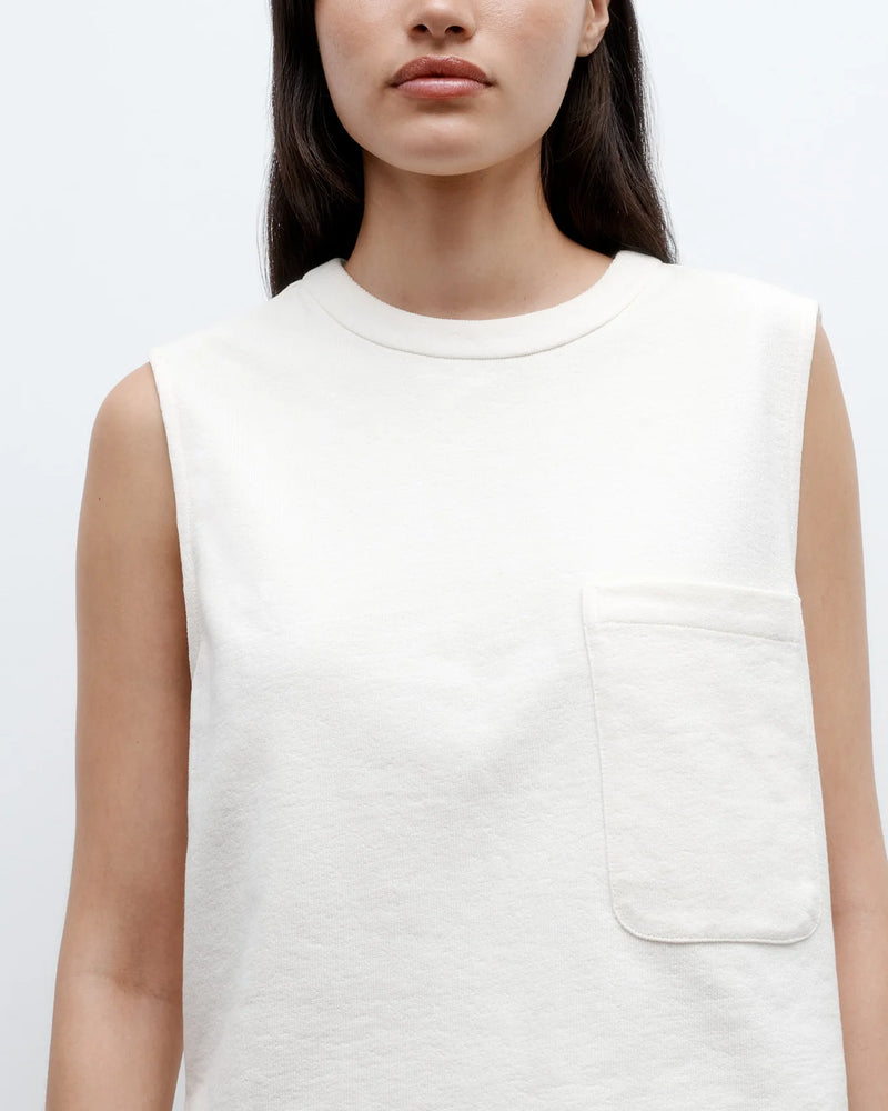 Cropped Muscle Tank Ivory