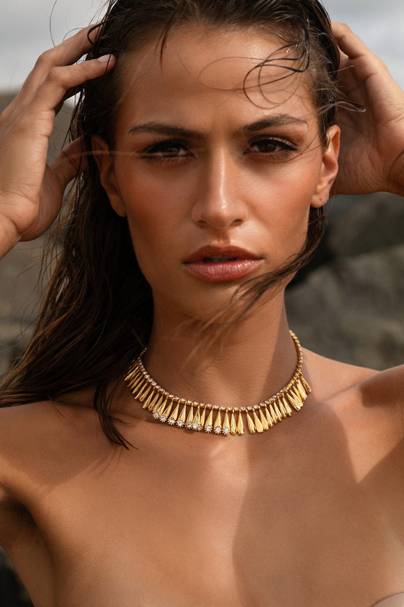 Fringe Teardrop Necklace
