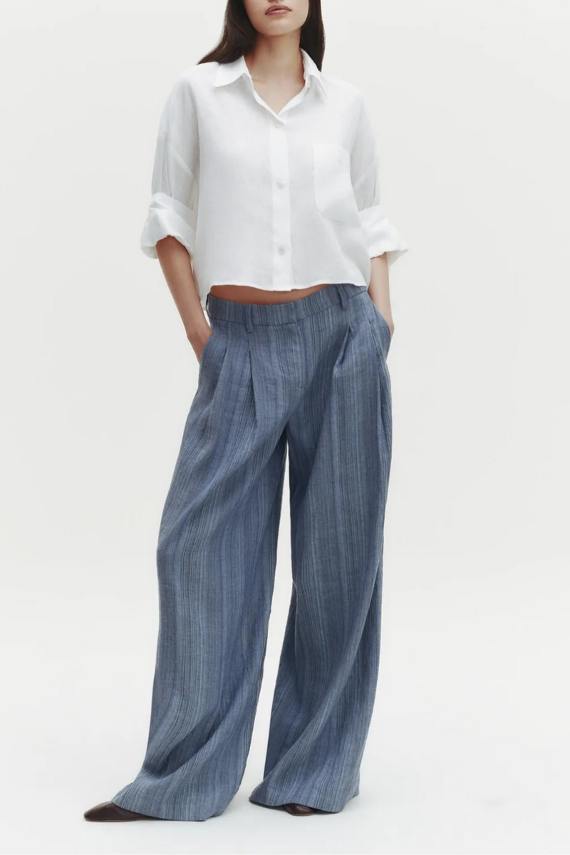 Next Ex Shirt in Delave Linen White