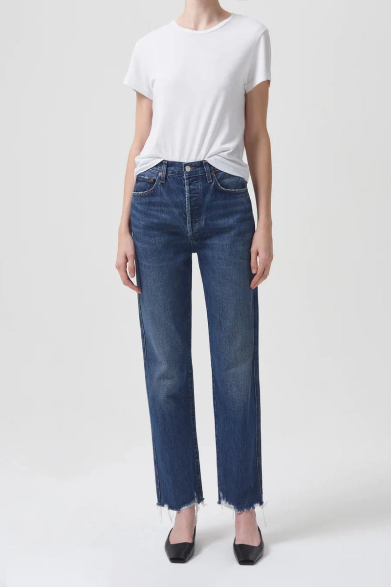 90'S Pinch Waist High Rise Straight Swindle