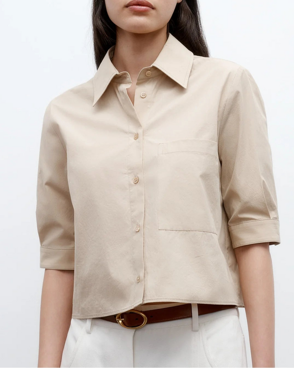 Short Lived Shirt in Cotton Poplin Safari