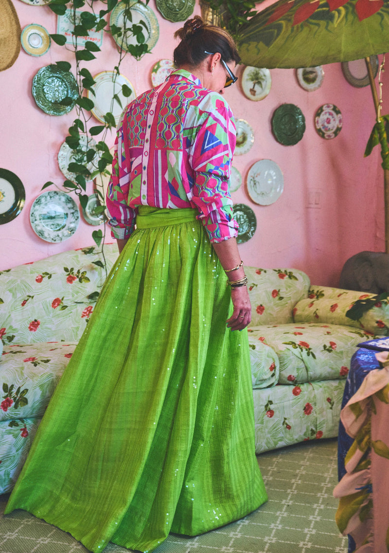 Atlantic Maxi Ball Skirt little lime