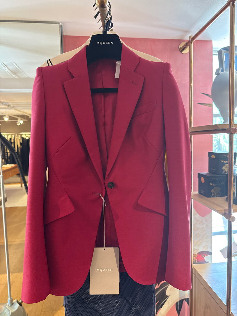 Women's Raspberry Jacket Women's Single-Breasted Jacket Raspberry – CURIO at Faena Bazaar
