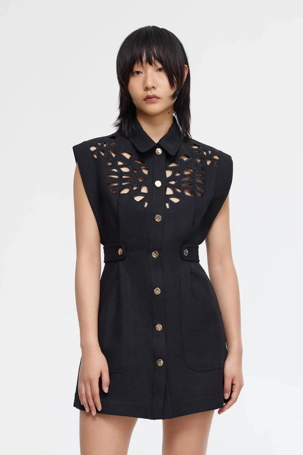 Delacourt Mini Dress Black ACLER WOMEN'S MINI DRESSES CURIO FAENA MIAMI