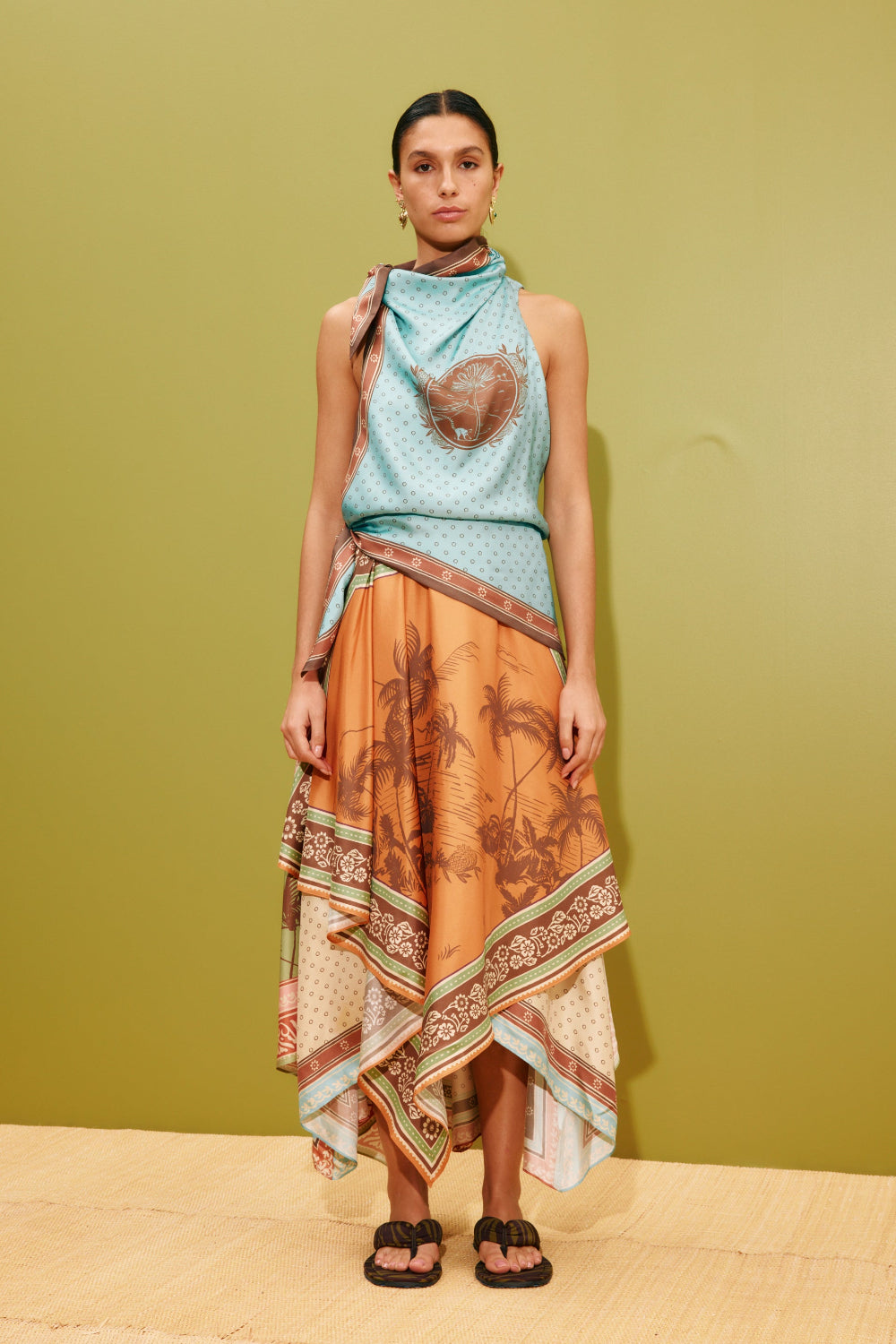 scarf midi dress Alemais Women's Alberta Scarf Midi Dress | Size: US0/AU4