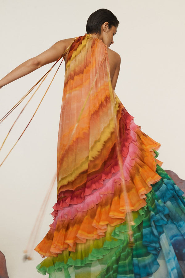Iris Ruffle Gown