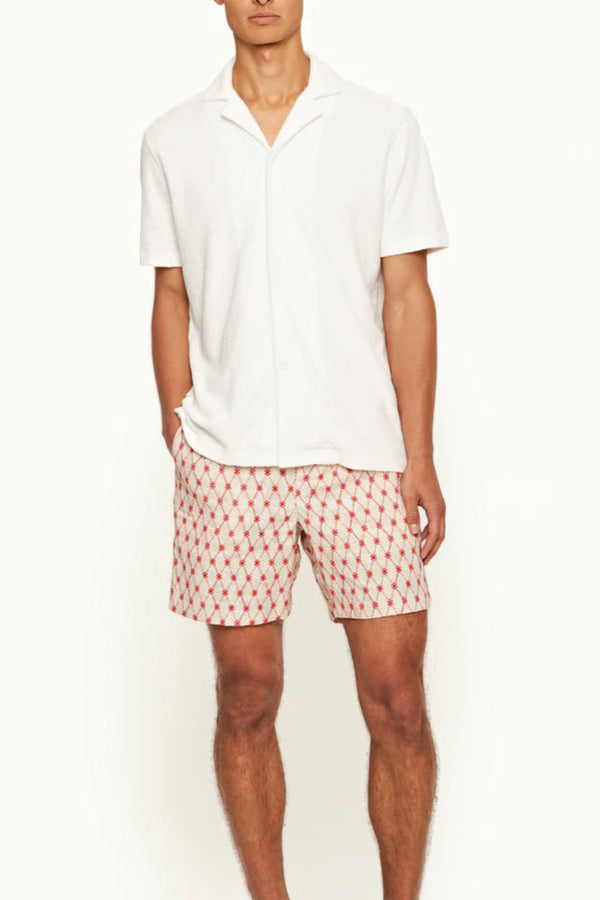 Alex Shorts Lattice Summer Red-White Sand