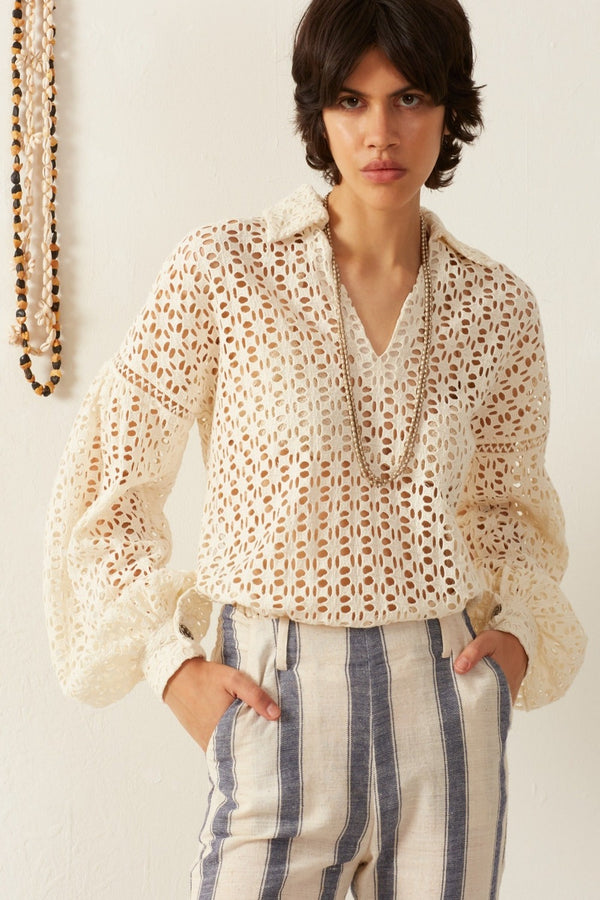 Dylan Cover Eyelet Top