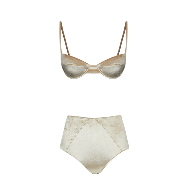 Chic Bikini Gold Velvet