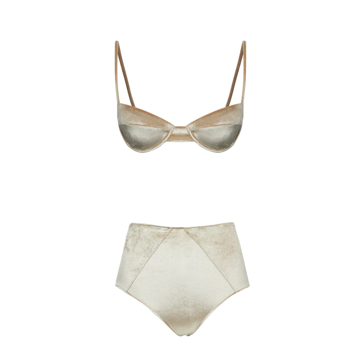 Chic Bikini Gold Velvet