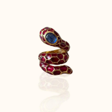 Anaconda SnakeRing Burgundy-Sapphire