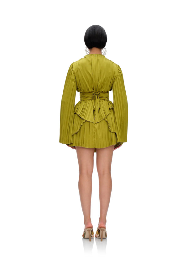 Lenti Pleated Mini Dress