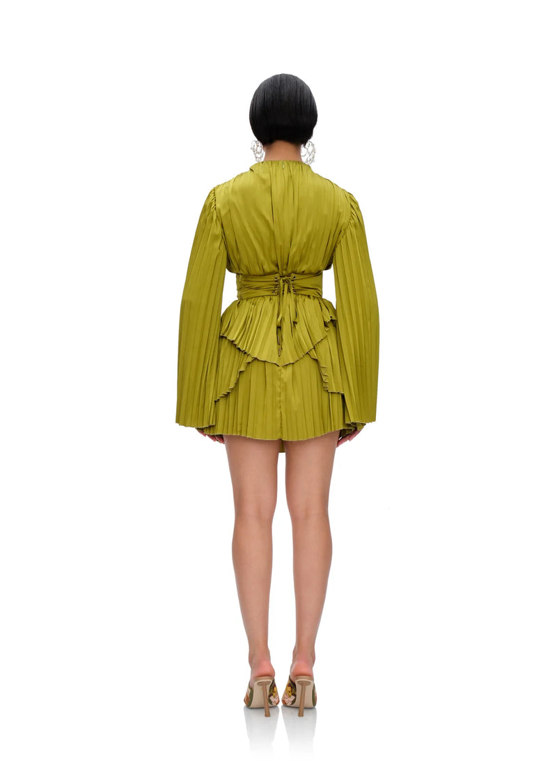 Lenti Pleated Mini Dress