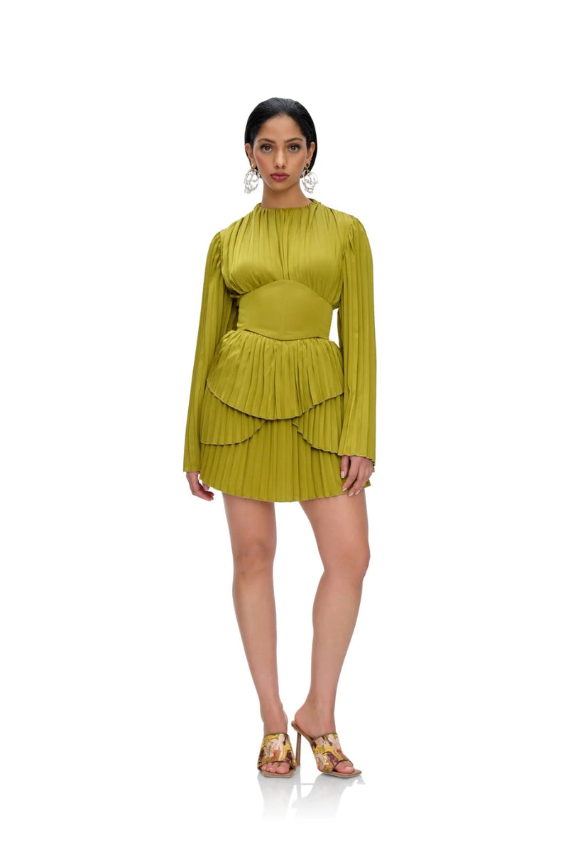 Lenti Pleated Mini Dress