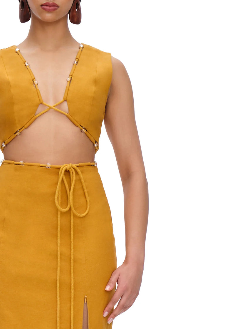 Vela Cut Out Midi Dress