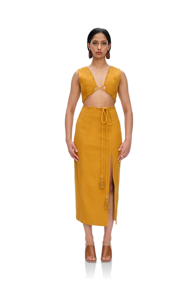 Vela Cut Out Midi Dress