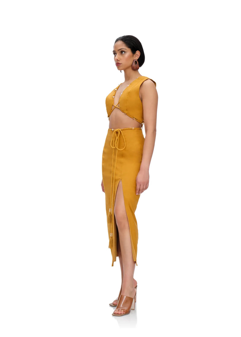 Vela Cut Out Midi Dress