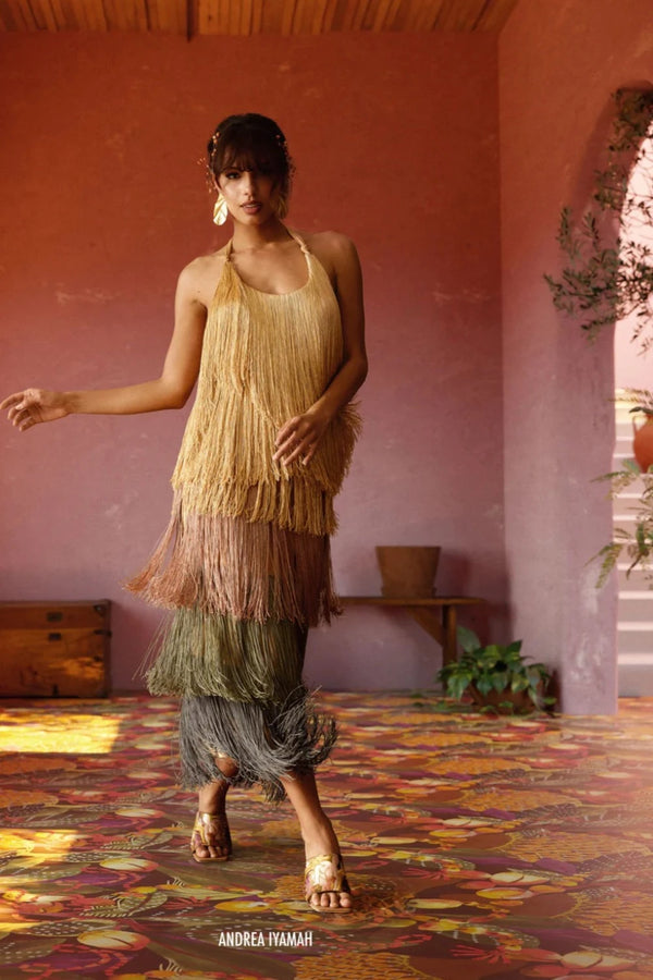 ANDREA IYAMAH Neme Fringe Dress CURIO FAENA MIAMI