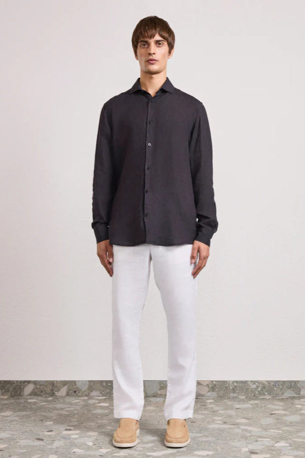 Anotonio Linen LS Shirt Black