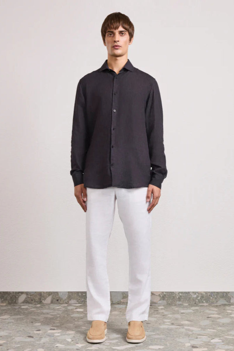 Anotonio Linen LS Shirt Black