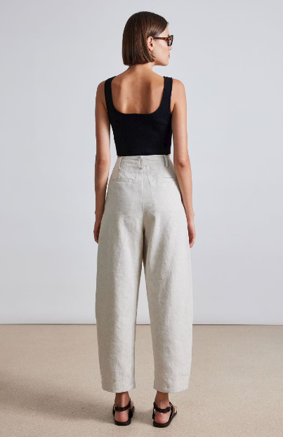 Bari Crop Trouser Flax