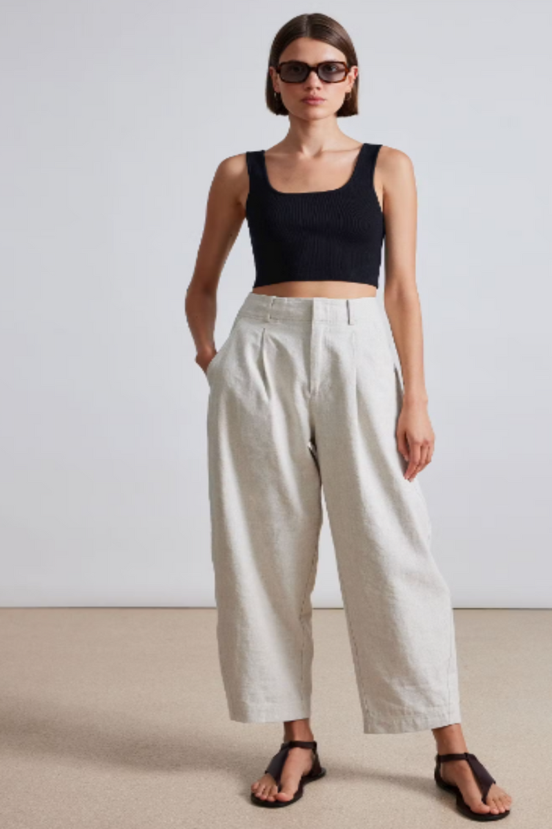 Bari Crop Trouser Flax