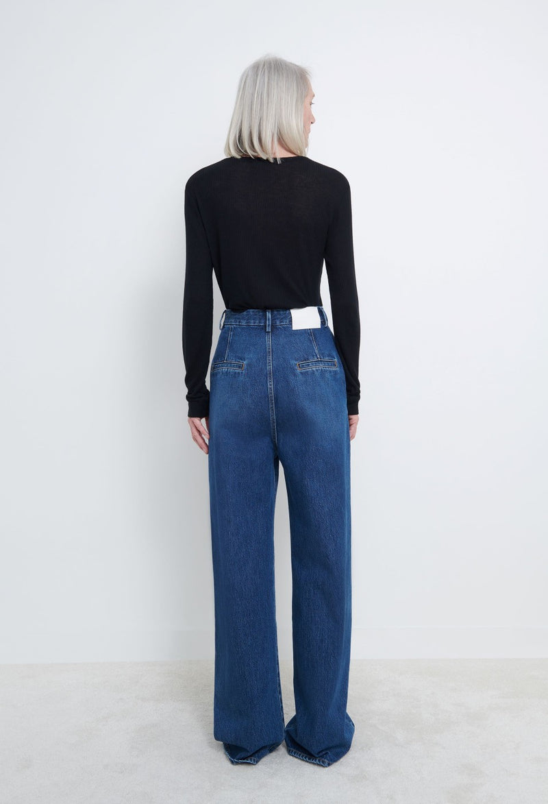 Attu Wide Leg Denim Pants