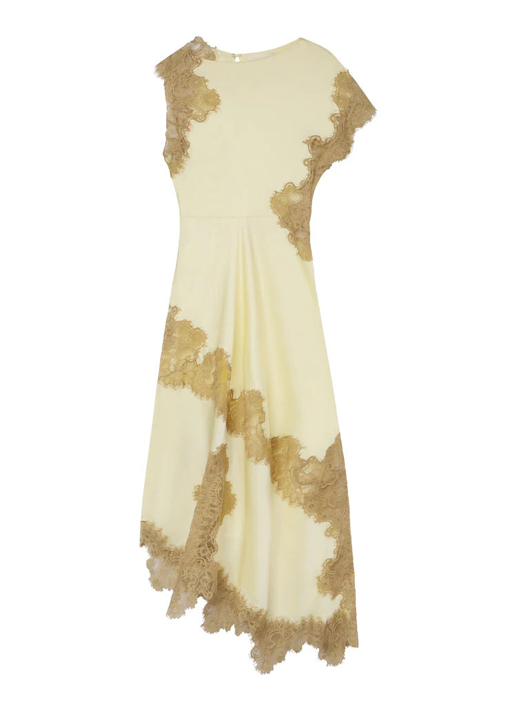 Alessia Satin and Lace Maxi Dress
